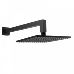 9” Square Black ABS Rainfall Shower Head 400mm Wall Mounted Shower Arm Set 9” Square Black ABS Rainfall Shower Head 400mm Wall Mounted Shower Arm Set
